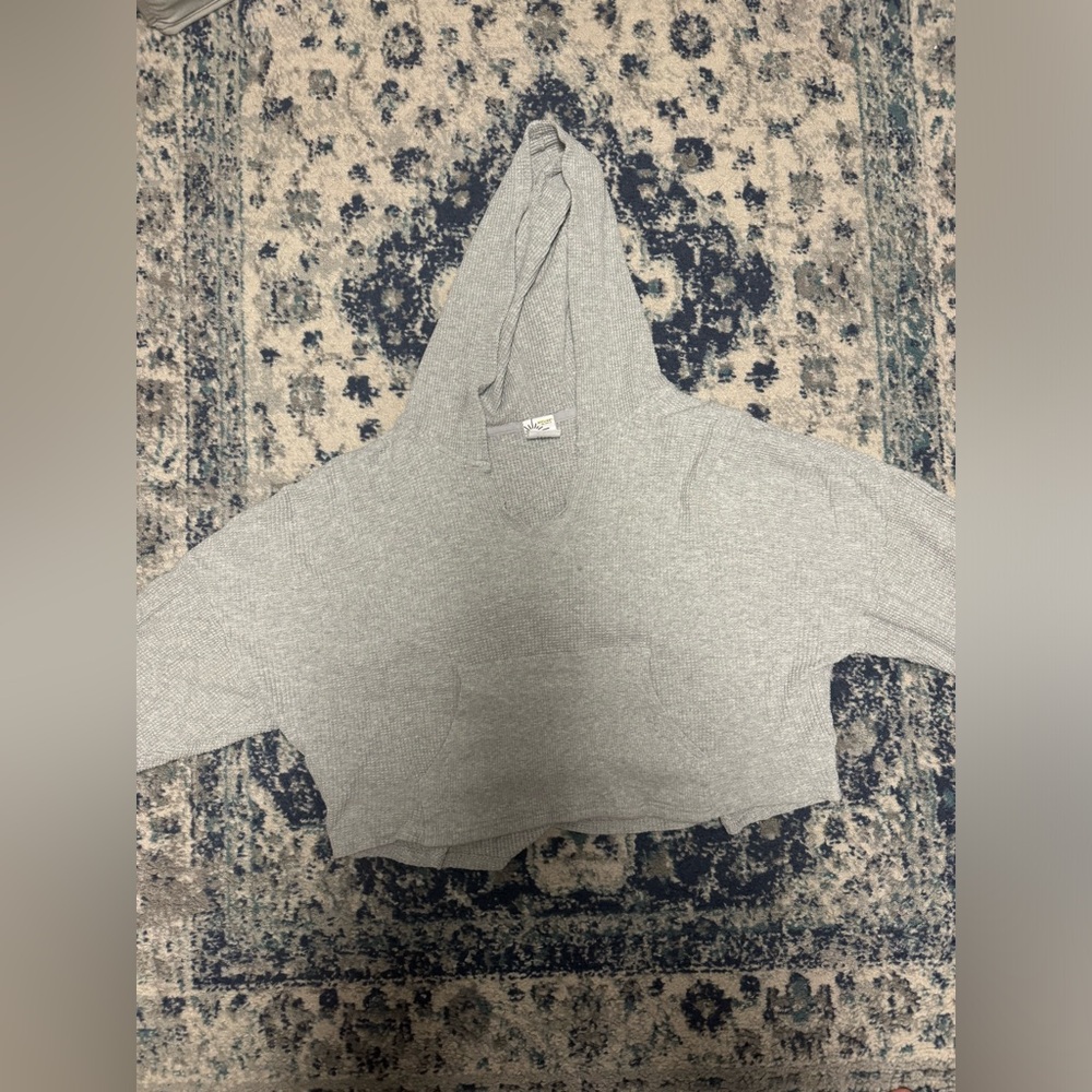 Aerie Waffle Cropped Hoodie